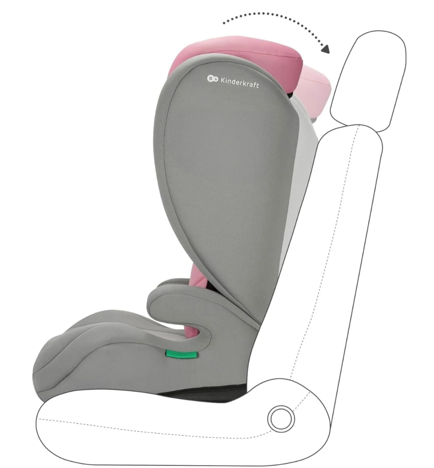 Scaun auto pentru copii Kinderkraft I-Spark i-Size Roz foto