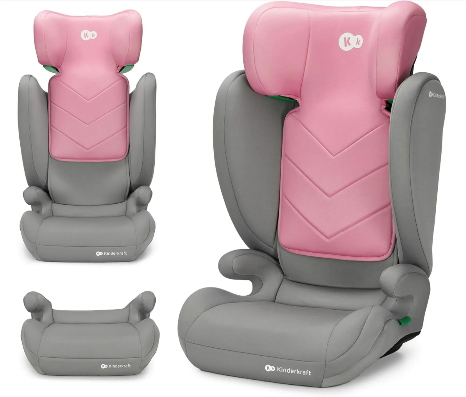 Scaun auto pentru copii Kinderkraft I-Spark i-Size Roz foto