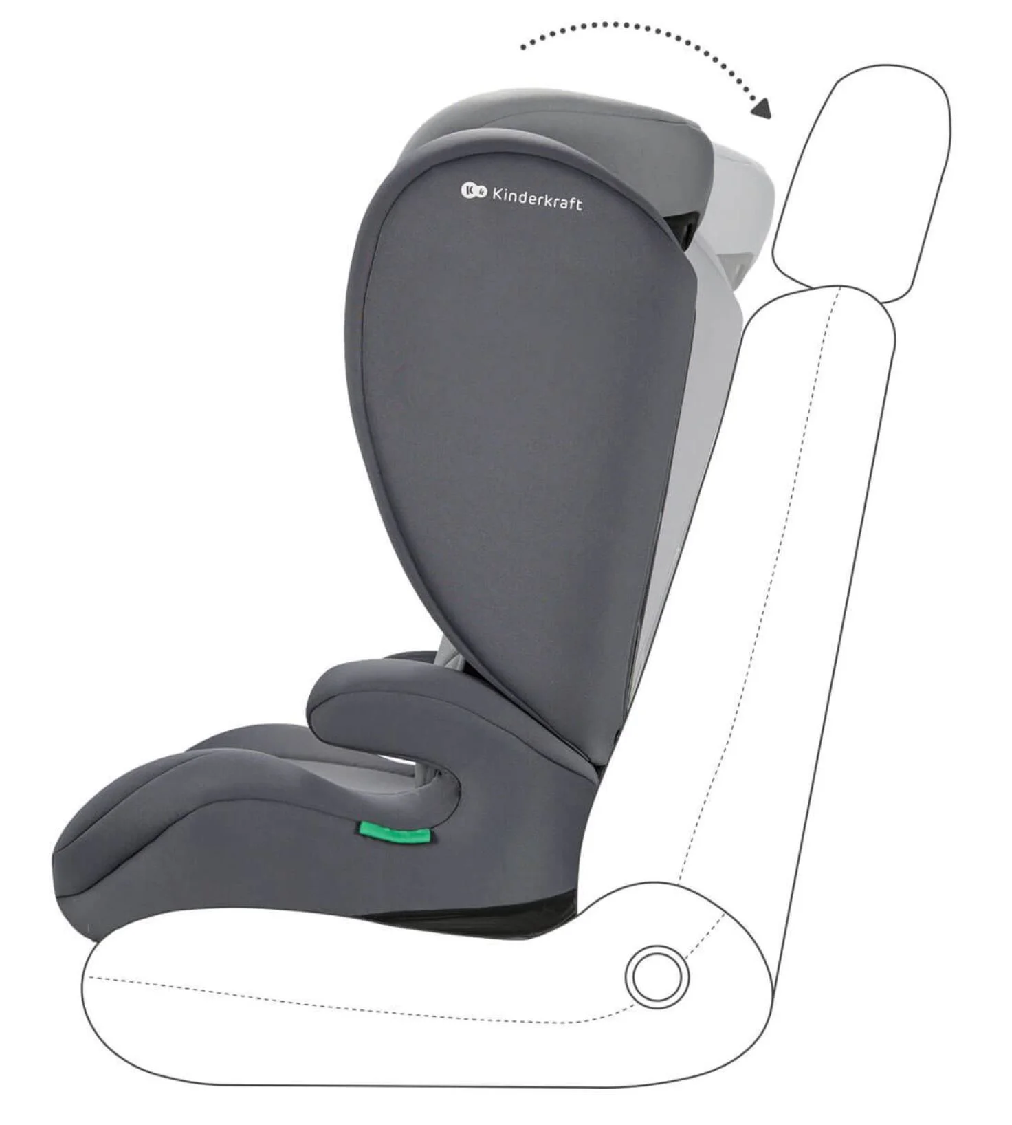 Scaun auto pentru copii Kinderkraft I-Spark i-Size Gri foto