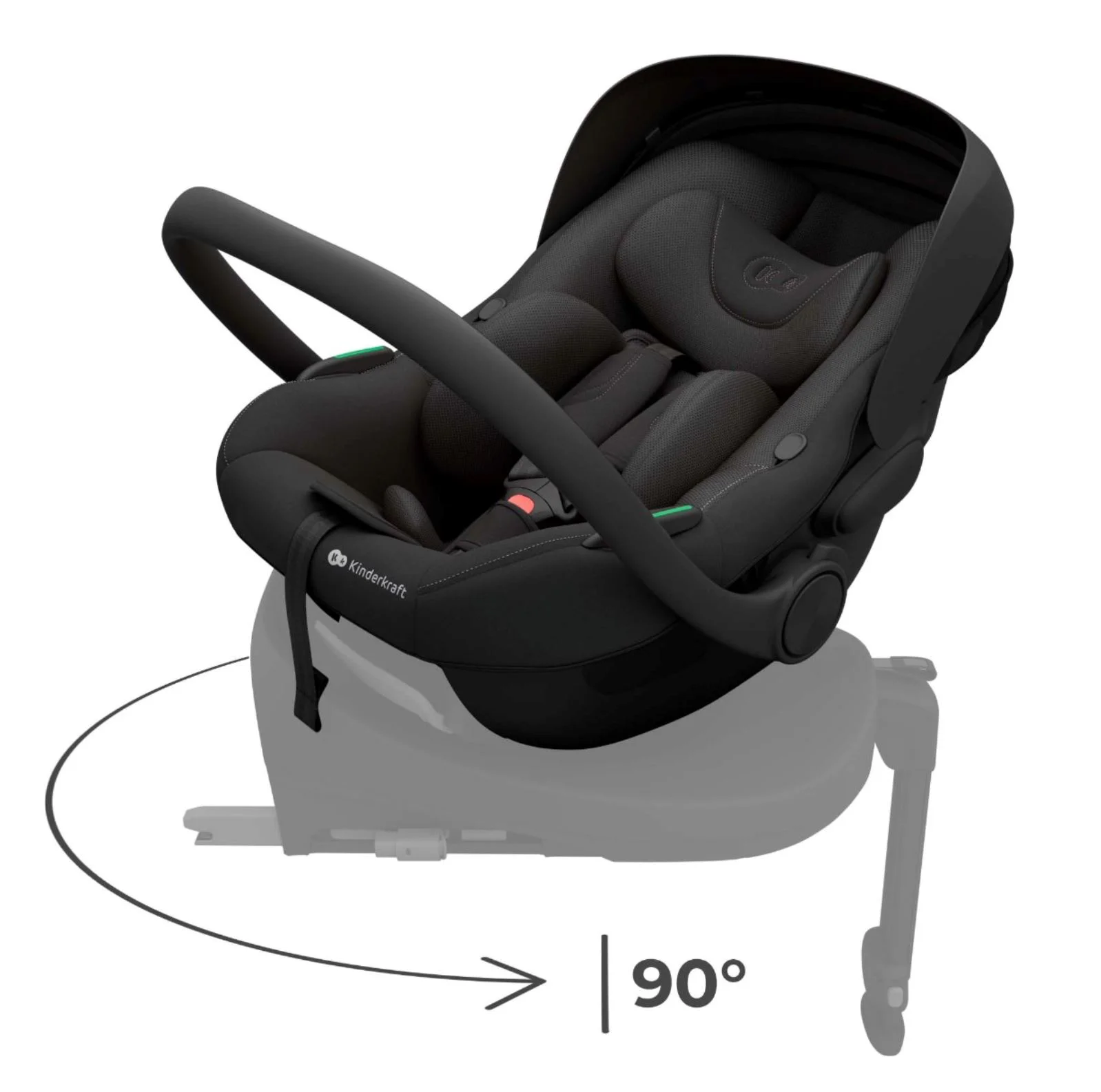 Scaun auto pentru copii Kinderkraft I-Light Negru foto