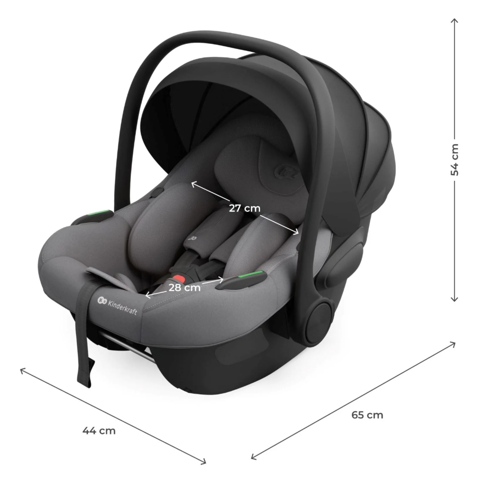 Scaun auto pentru copii Kinderkraft I-Light Gri foto