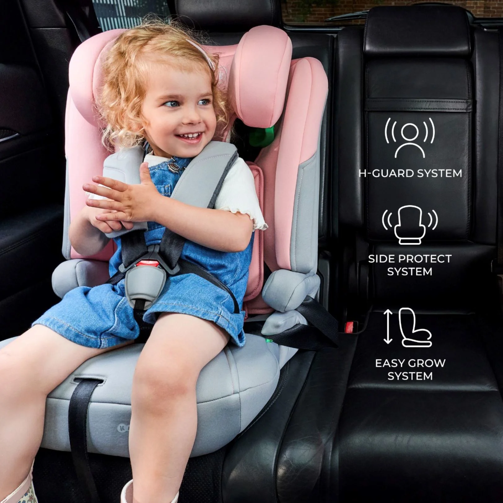 Scaun auto pentru copii Kinderkraft I-Comfy i-Size Roz foto