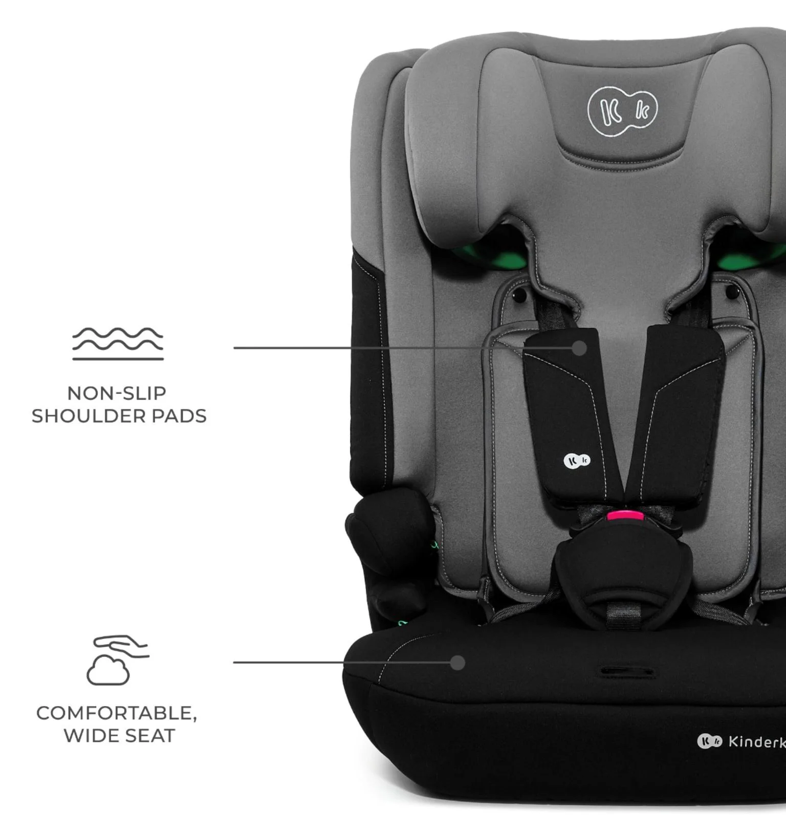 Scaun auto pentru copii Kinderkraft I-Comfy i-Size Gri foto