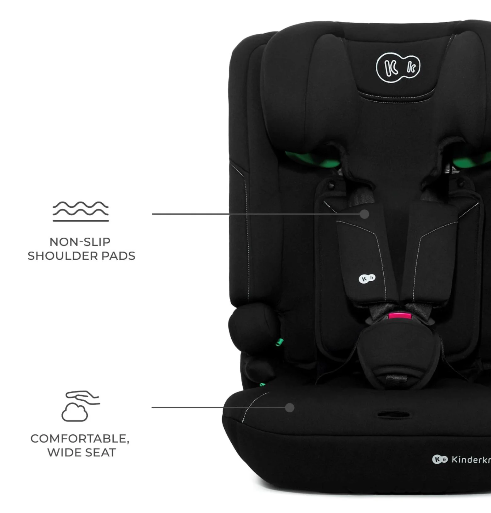 Scaun auto pentru copii Kinderkraft I-Comfy i-Size Negru foto
