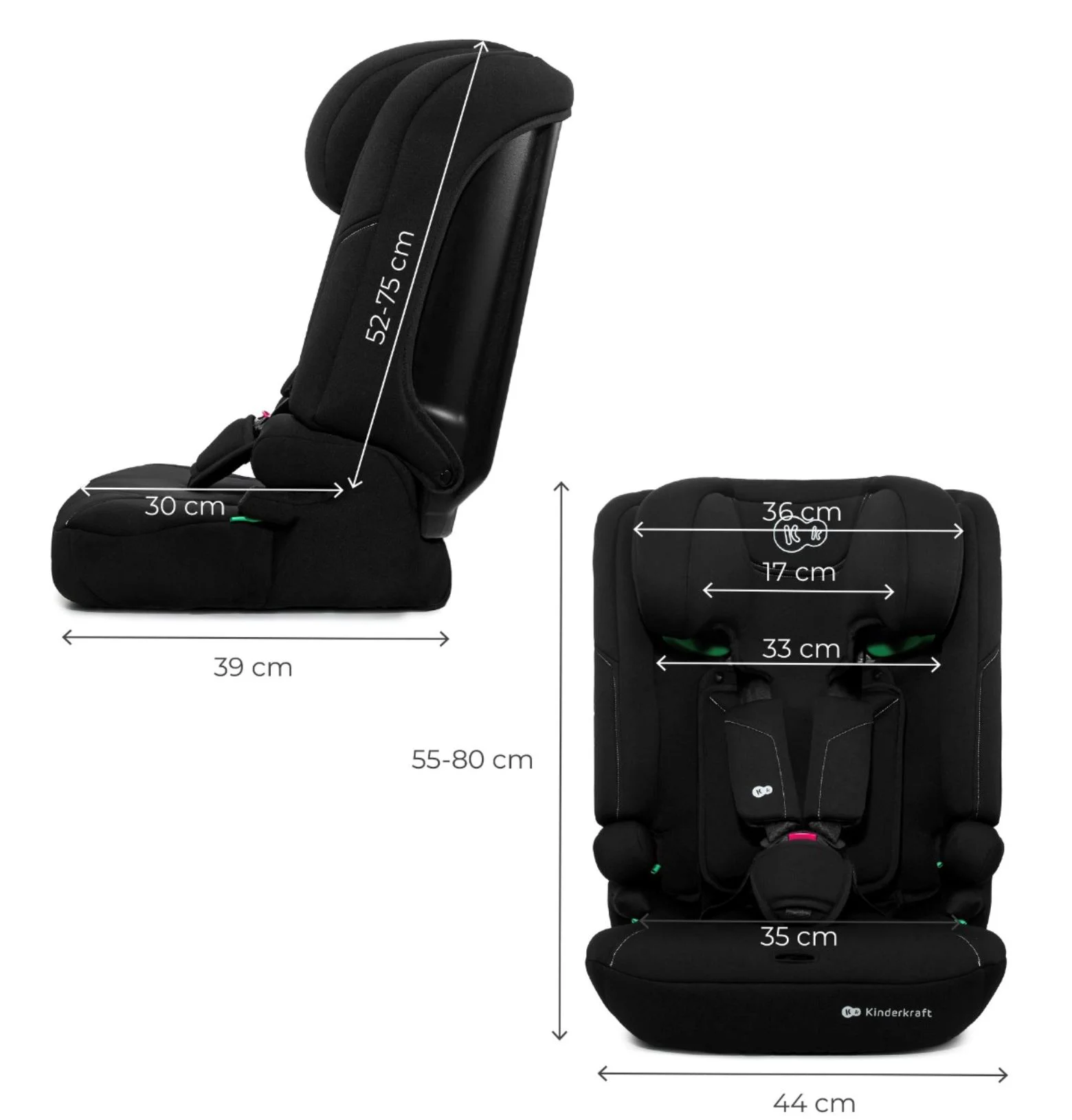 Scaun auto pentru copii Kinderkraft I-Comfy i-Size Negru foto