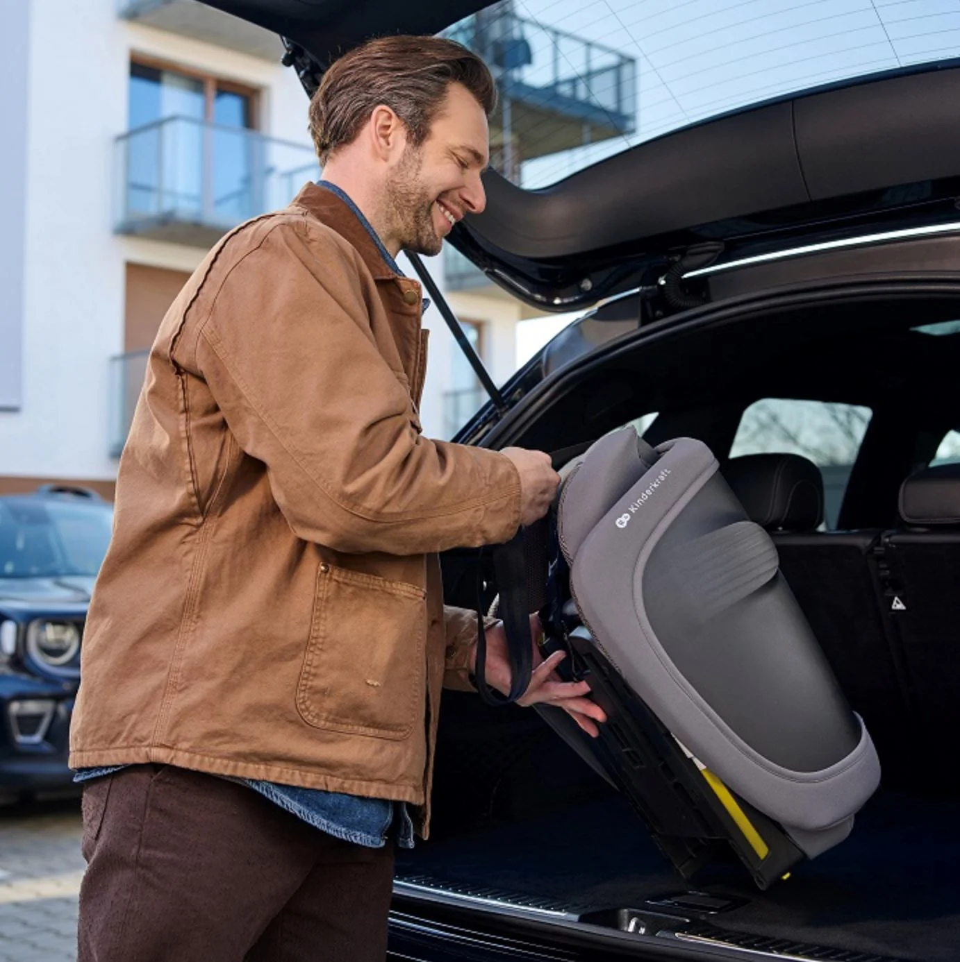 Scaun auto pentru copii Kinderkraft Fix2Go i-Size Albastru foto