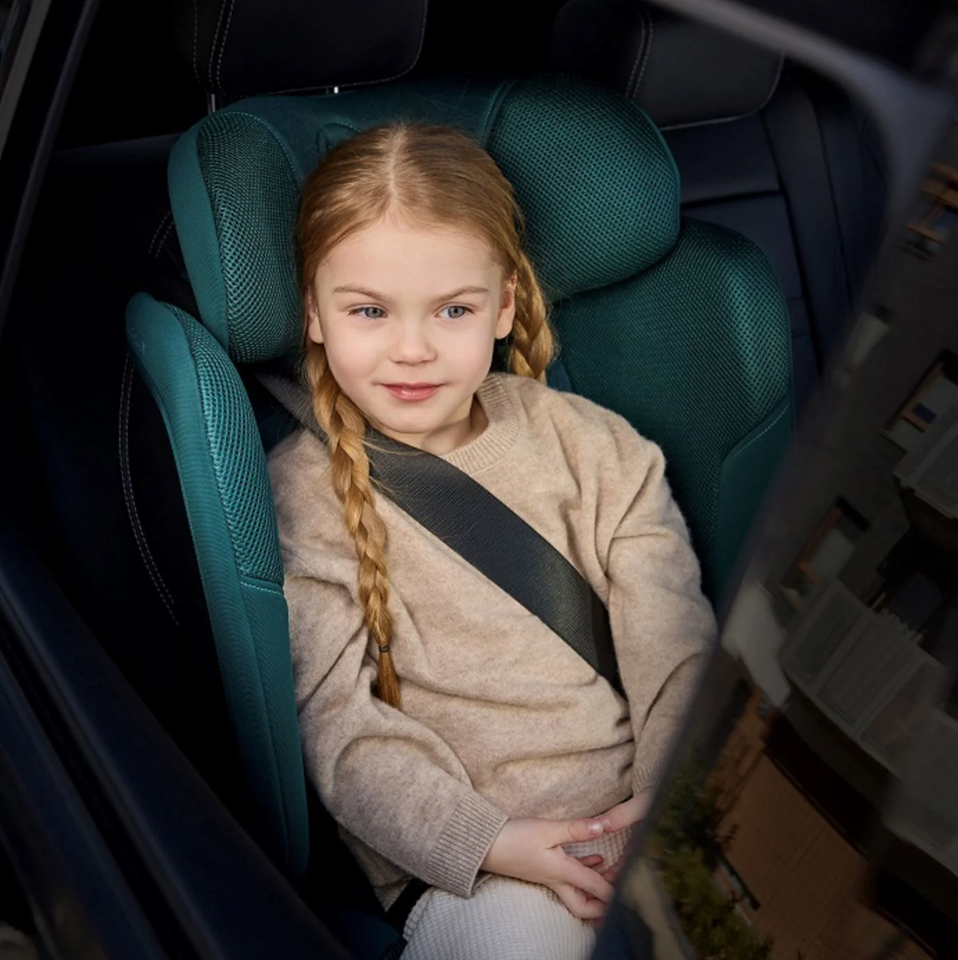 Scaun auto pentru copii Kinderkraft Fix2Go i-Size Albastru foto