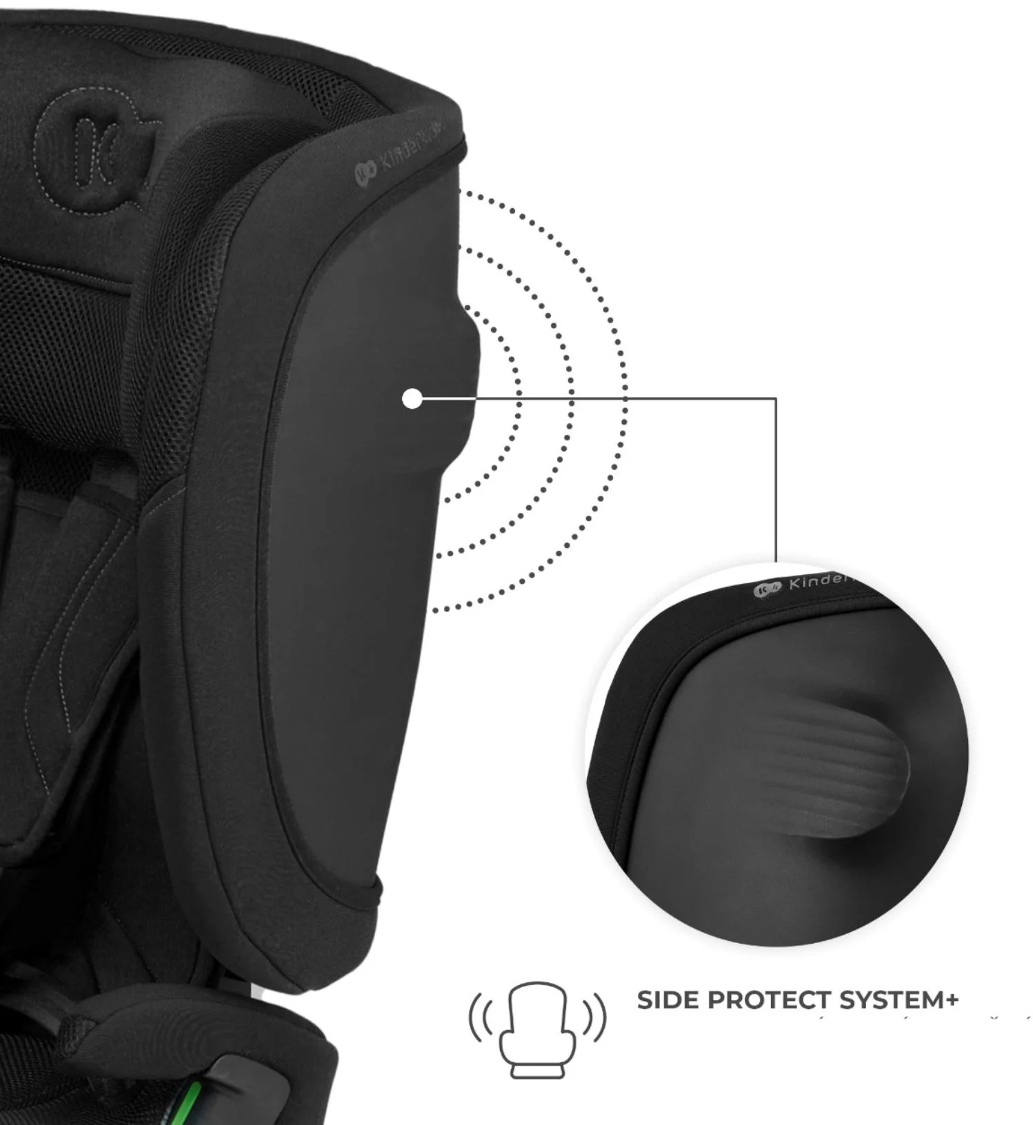 Scaun auto pentru copii Kinderkraft Fix2Go i-Size Negru foto