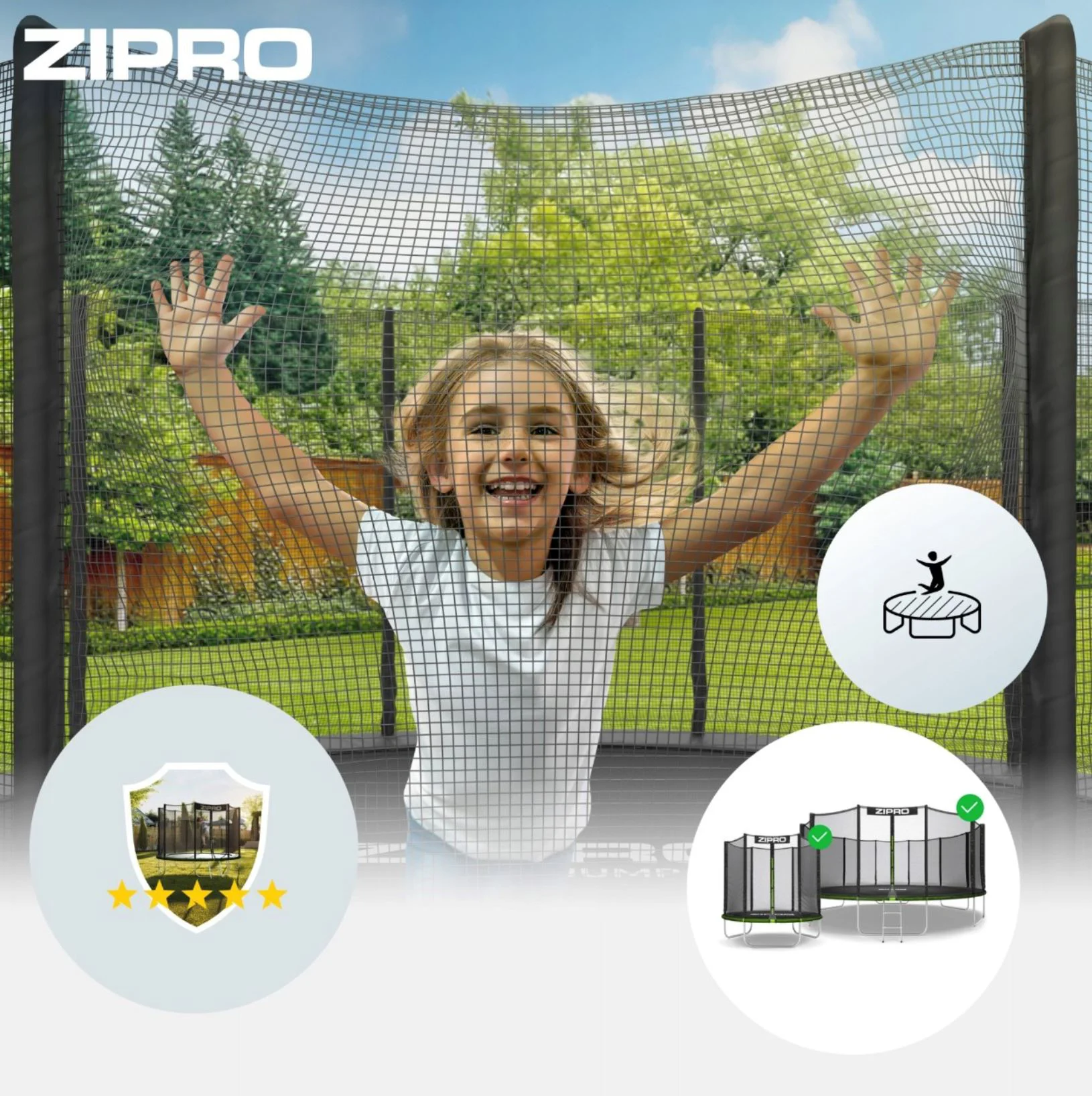 Trambulina pentru copii Zipro Jump Pro, 183 cm foto