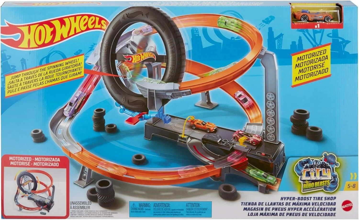 Игровой набор Hot Wheels Hyper-Boost Tire Shop foto
