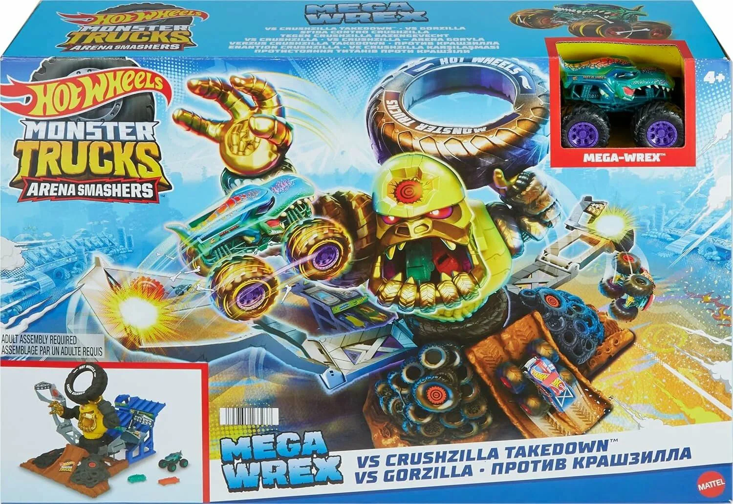 Set de joaca Hot Wheels Mega-Wrex versus Crushzilla foto