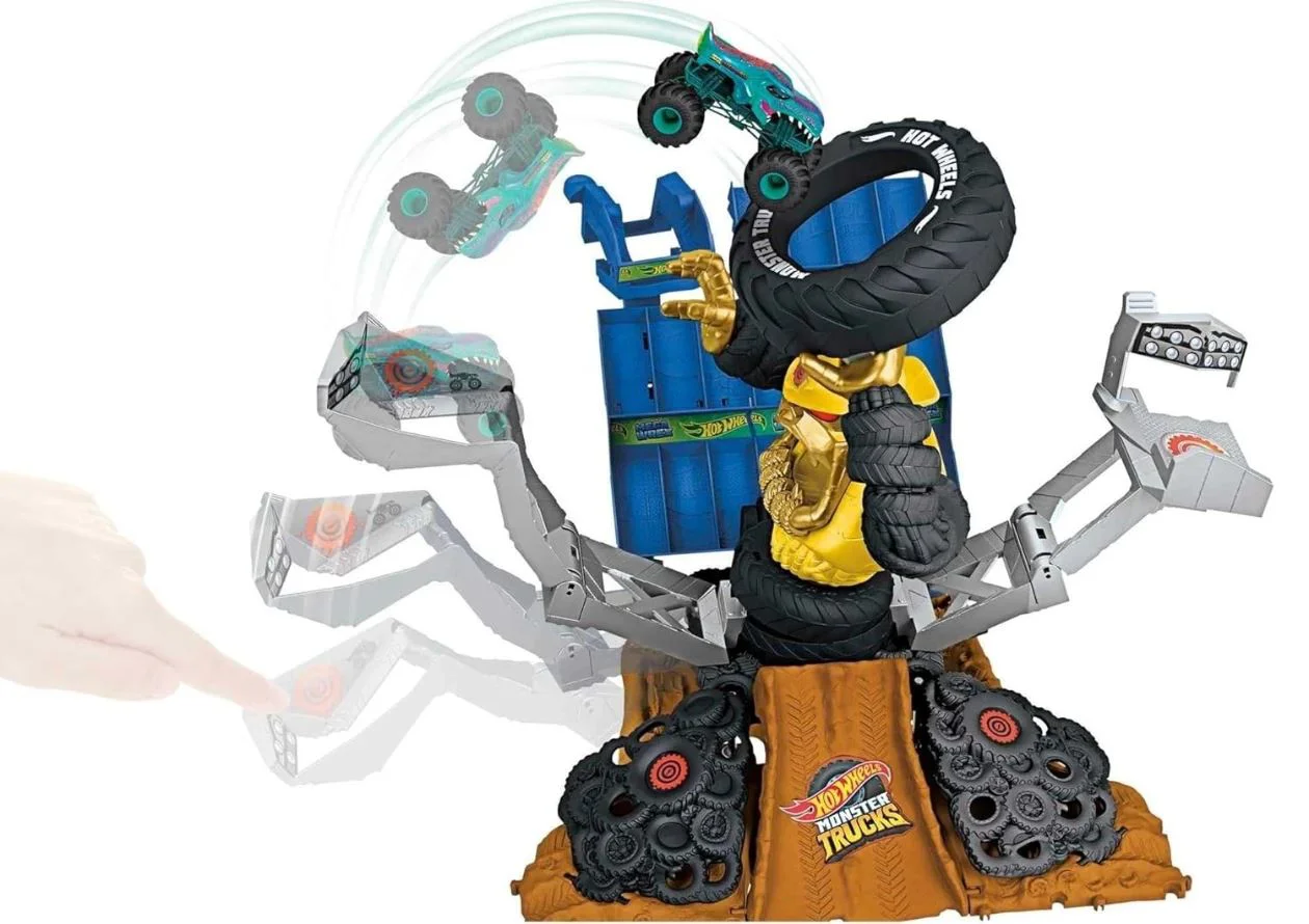 Set de joaca Hot Wheels Mega-Wrex versus Crushzilla foto
