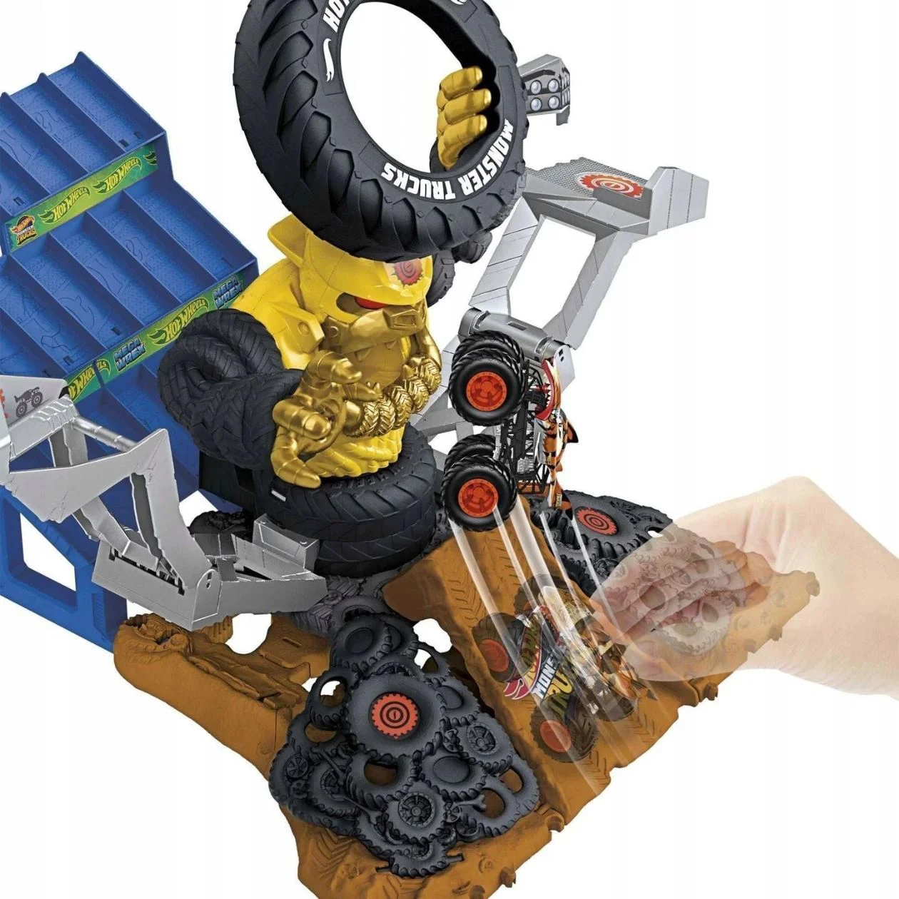 Set de joaca Hot Wheels Mega-Wrex versus Crushzilla foto