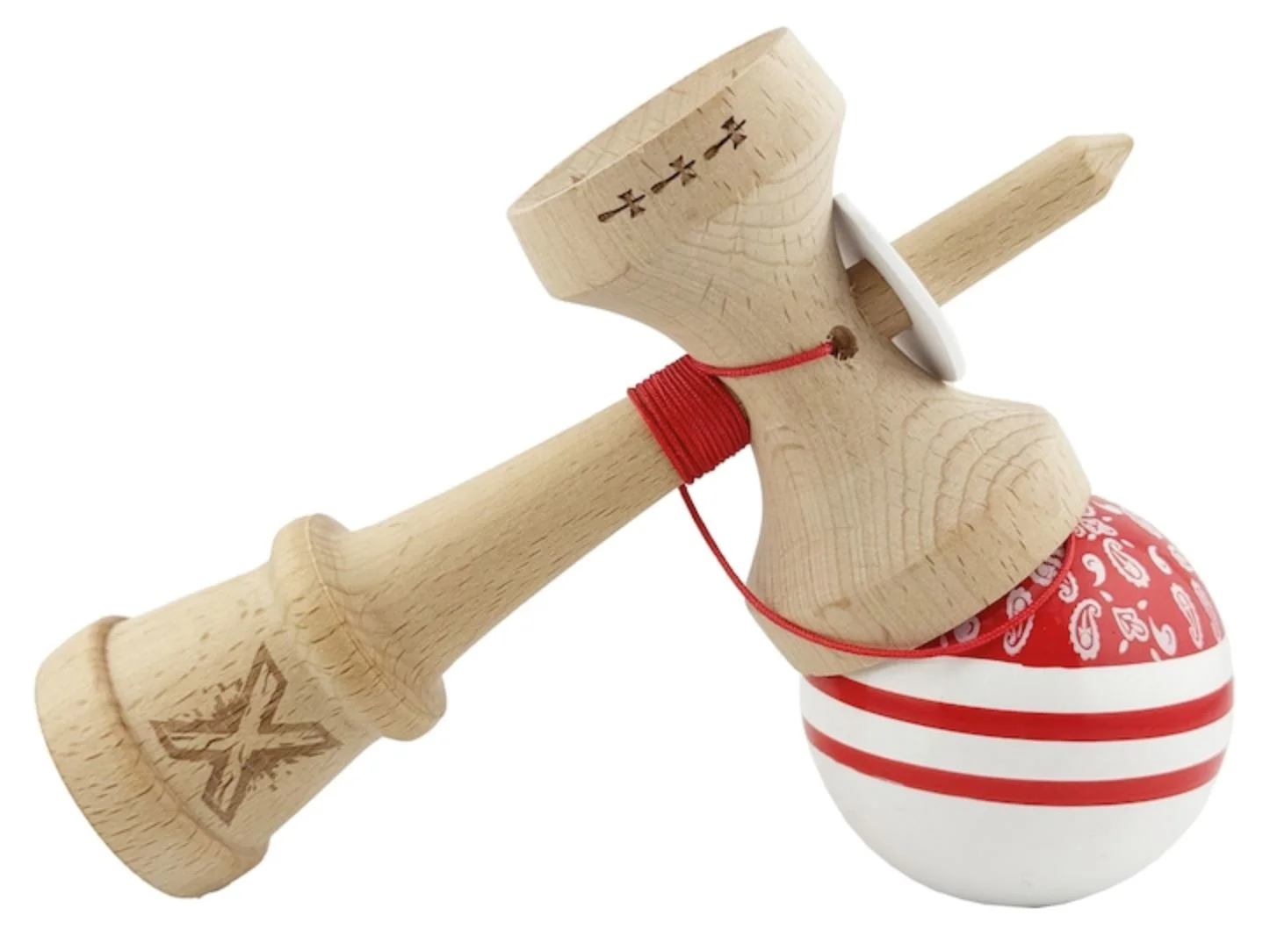 Kendama Essa Toys X Original Chicanos Rosu-alb foto