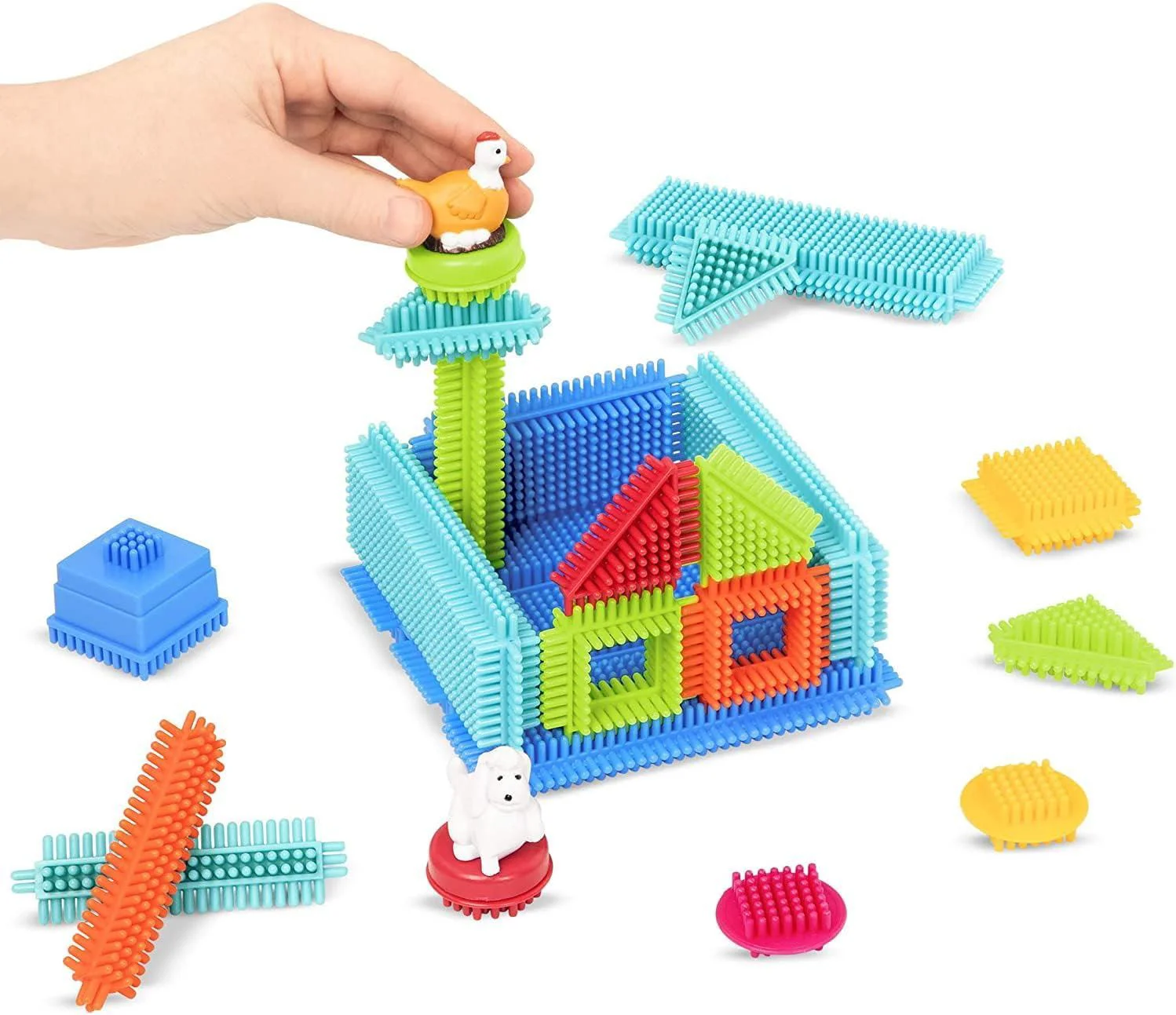 Set de constructie Battat Bristle Blocks in cutie, 113 buc. foto