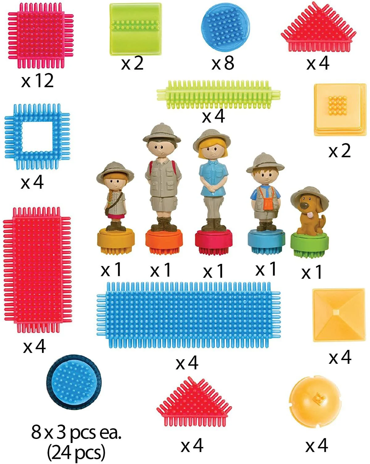 Set de constructie Battat Bristle Blocks in cutie, 85 buc. foto