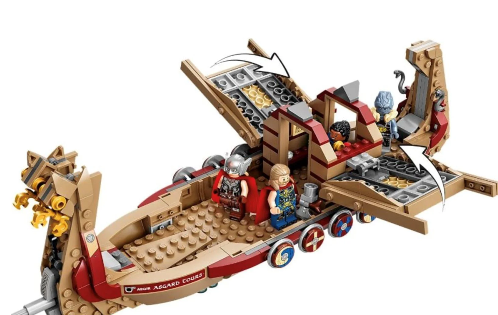 Set de constructie Lego Marvel Corabia lui Thor, 564 el. foto