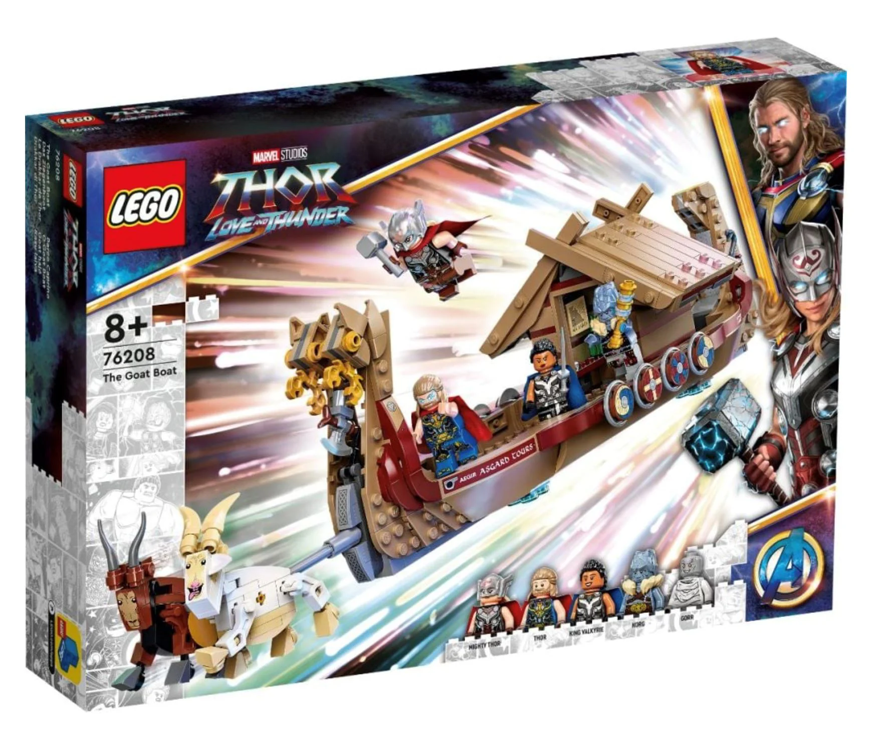 Set de constructie Lego Marvel Corabia lui Thor, 564 el. foto