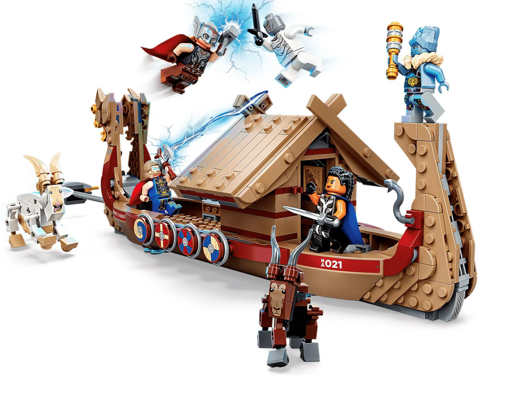 Set de constructie Lego Marvel Corabia lui Thor, 564 el. foto