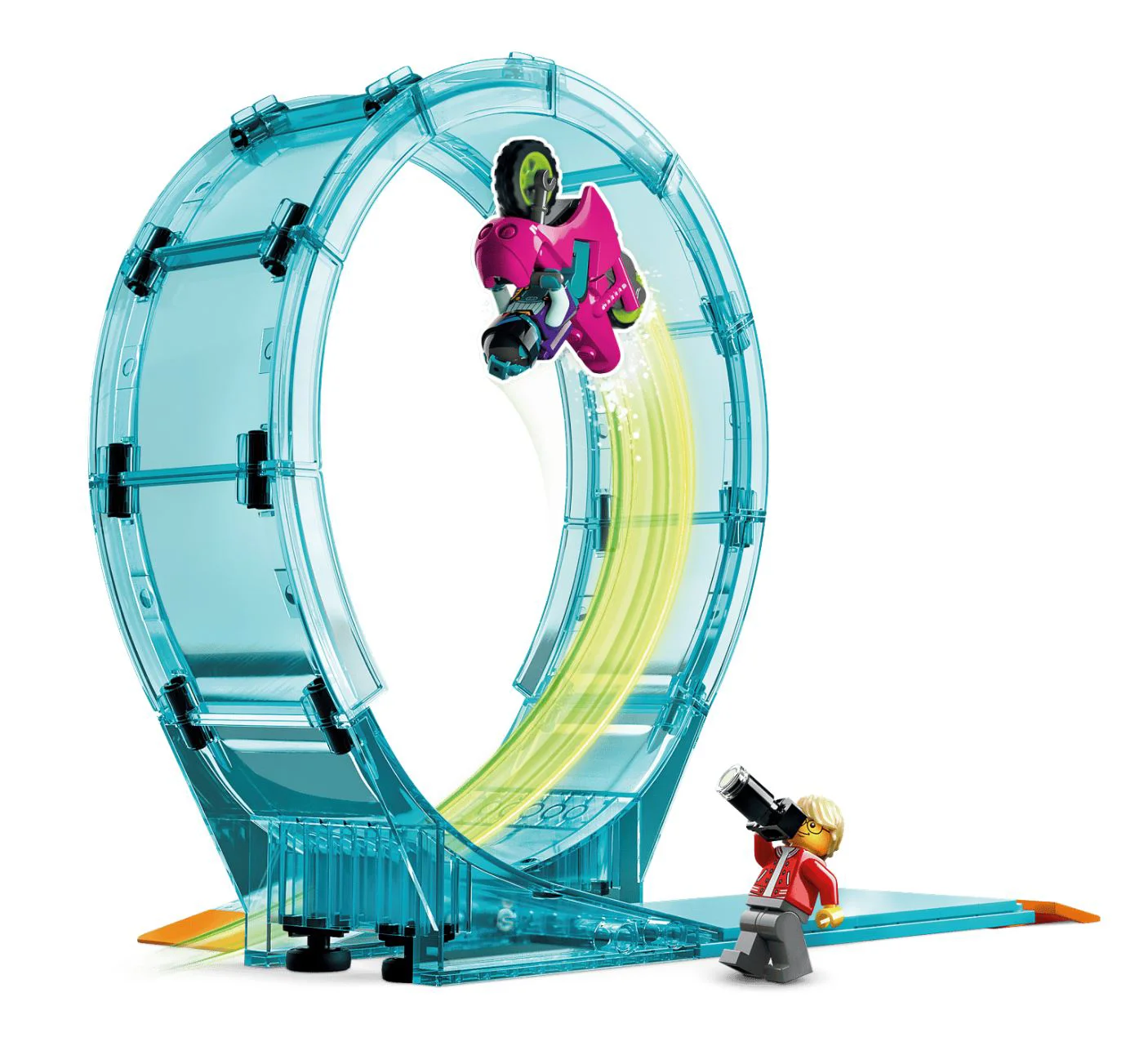 Set de constructie Lego City Provocarea cascadorilor, 385 el. foto