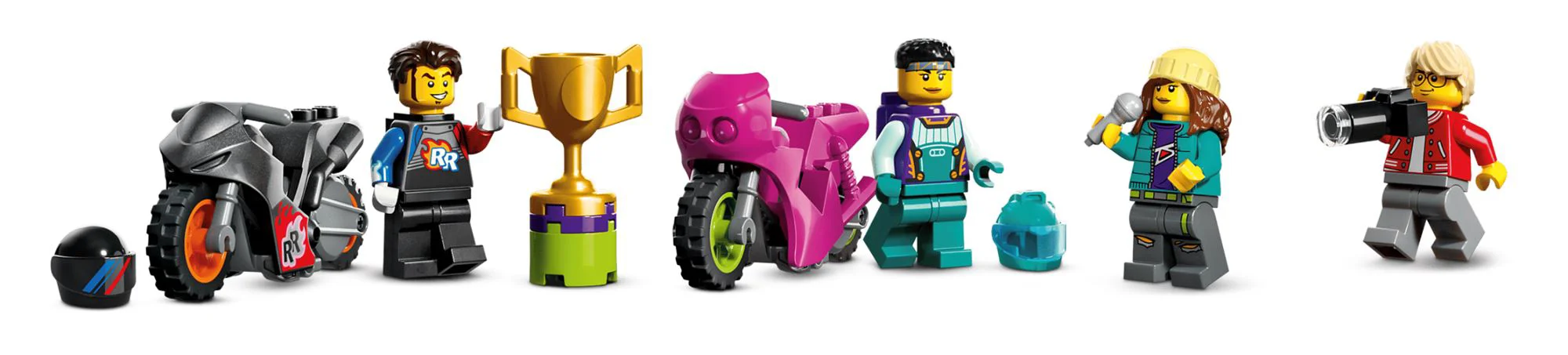 Set de constructie Lego City Provocarea cascadorilor, 385 el. foto
