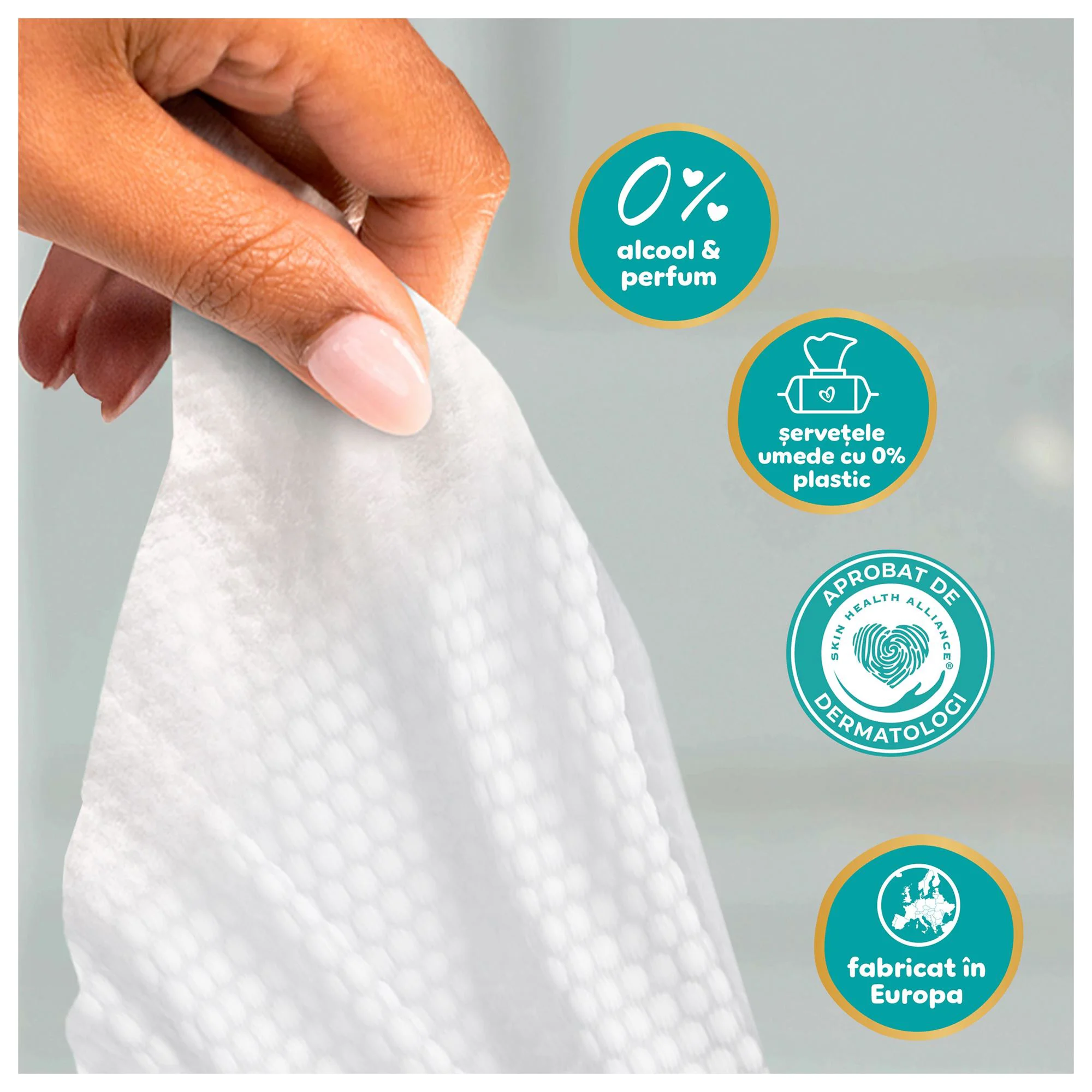 Servetele umede Pampers Aqua Soft Touch, 60 buc. foto