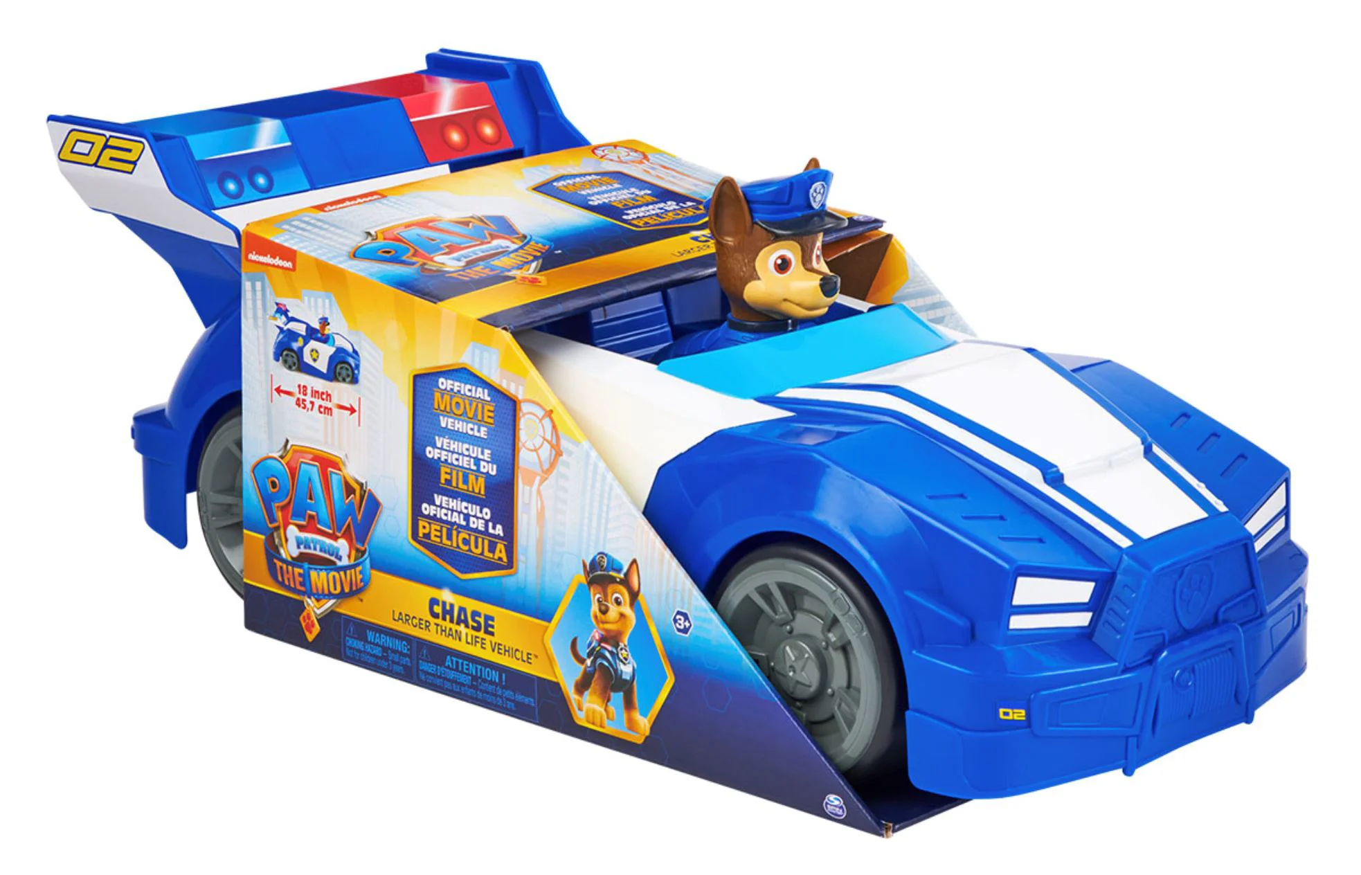 Jucarie pentru copii Paw Patrol Masinuta lui Chase, 46 cm foto