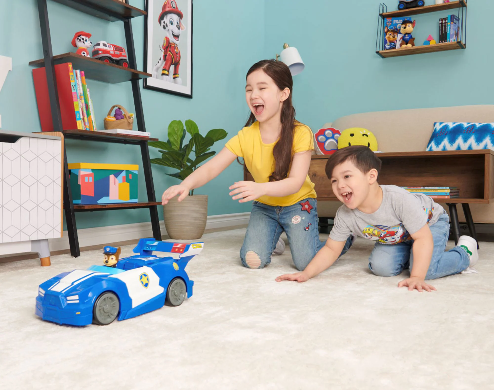 Jucarie pentru copii Paw Patrol Masinuta lui Chase, 46 cm foto