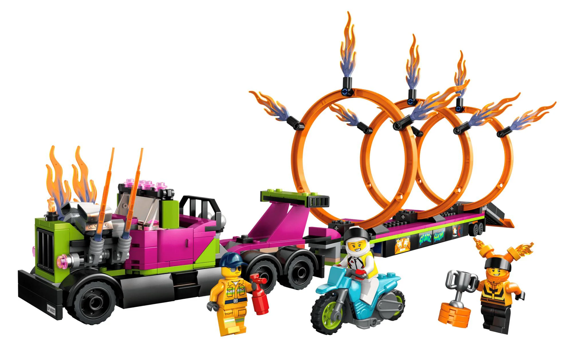 Set de constructie Lego City Inelele de foc, 479 el. foto