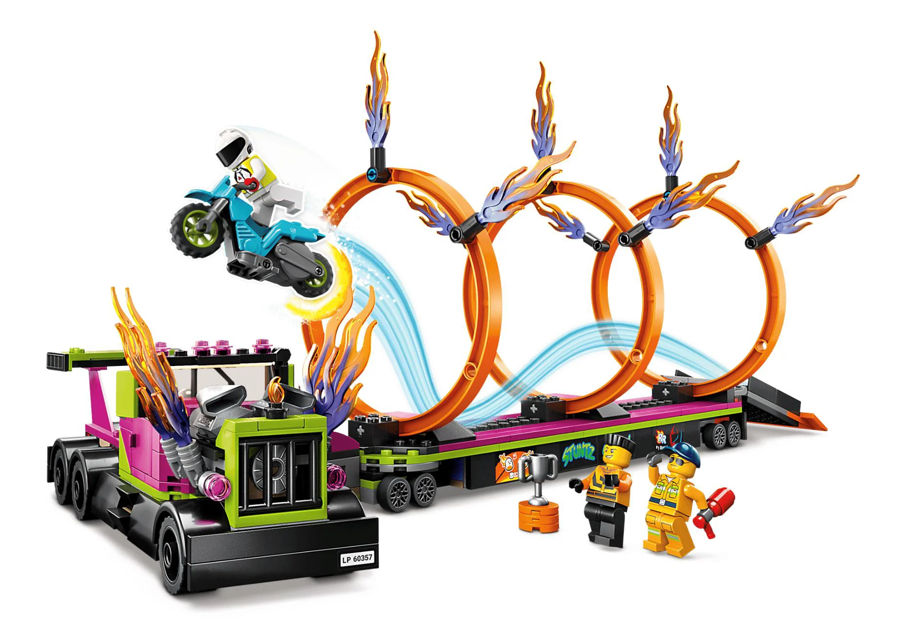 Set de constructie Lego City Inelele de foc, 479 el. foto