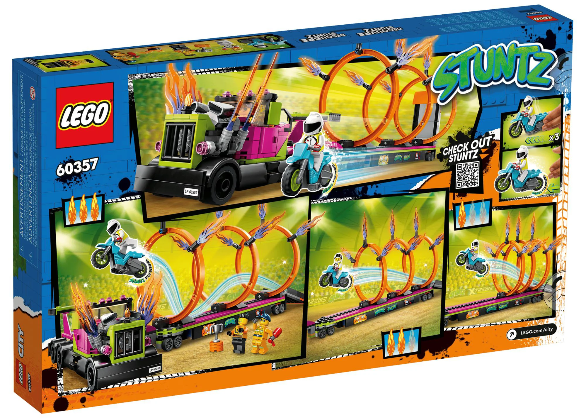 Set de constructie Lego City Inelele de foc, 479 el. foto