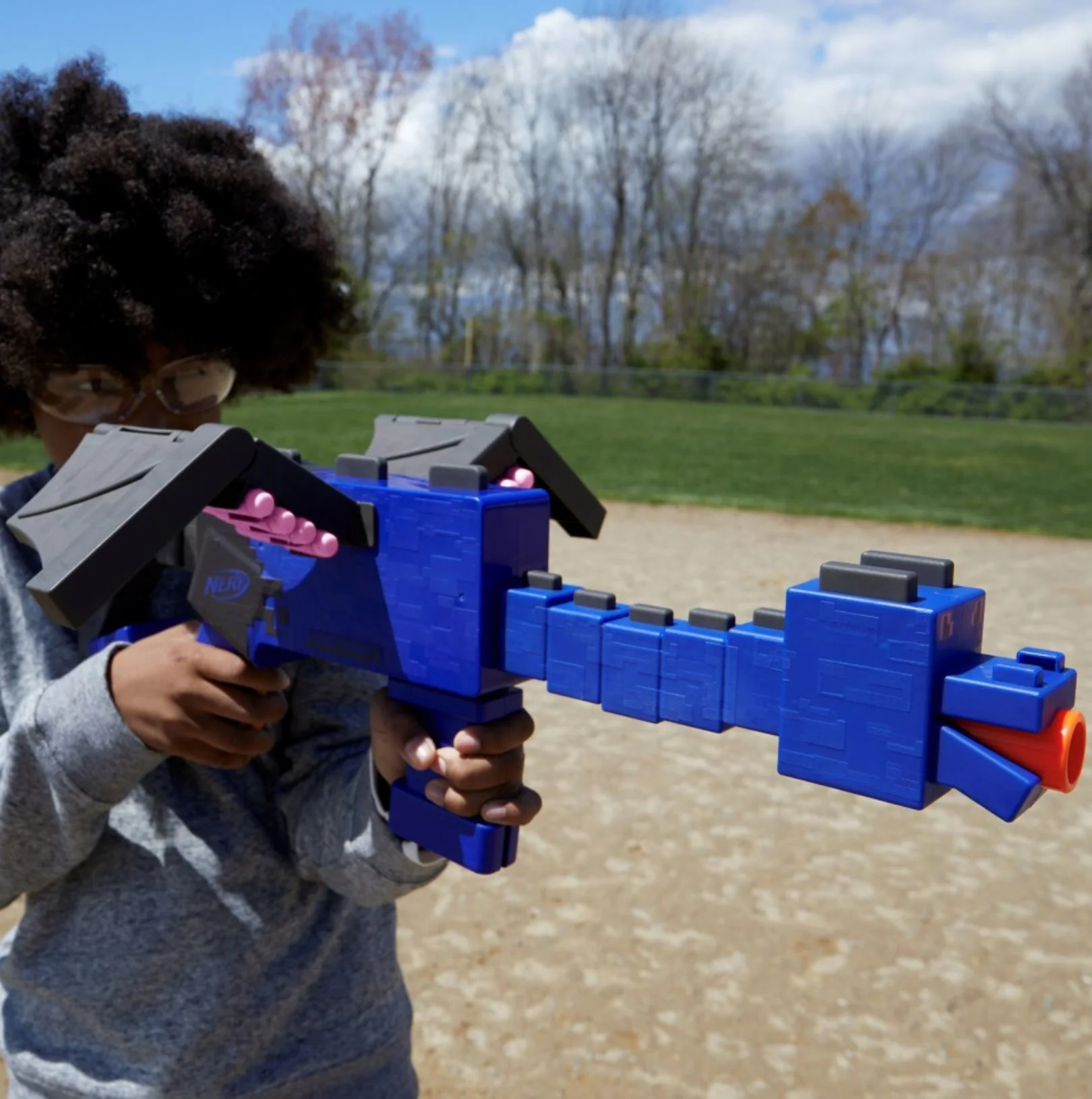 Blaster Nerf Minecraft Ender Dragon cu 12 sageti foto