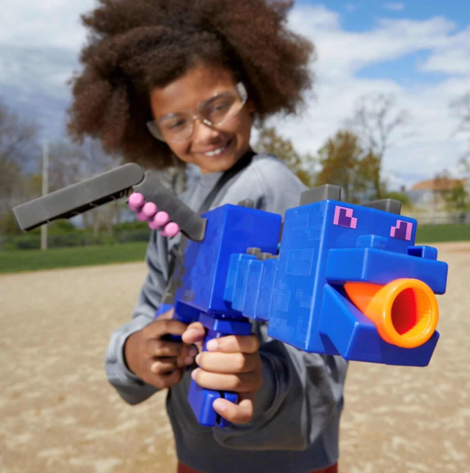 Blaster Nerf Minecraft Ender Dragon cu 12 sageti foto