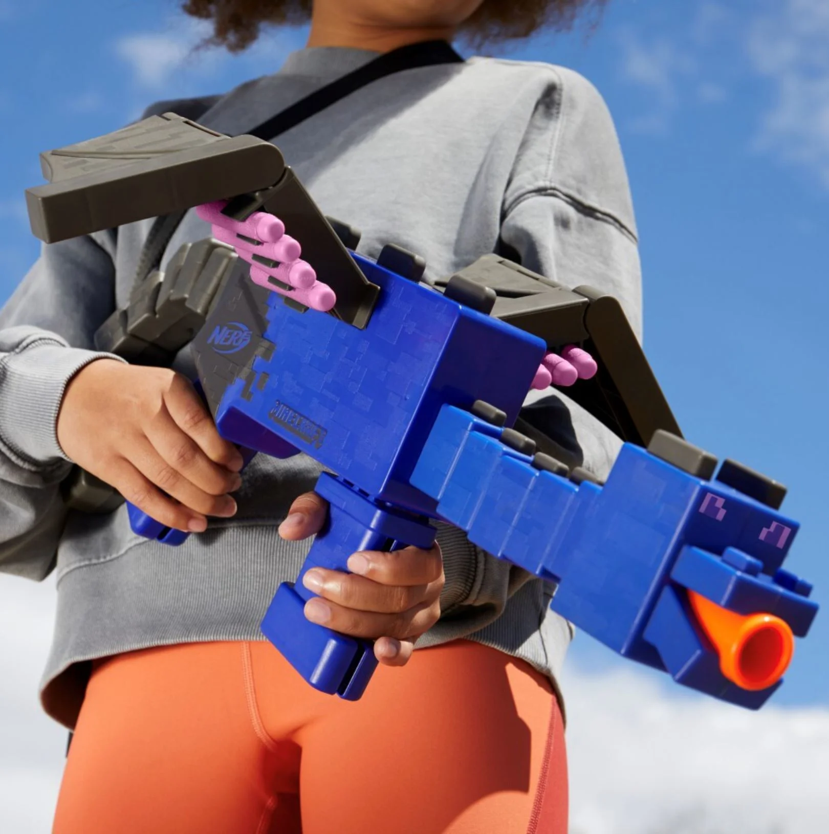 Blaster Nerf Minecraft Ender Dragon cu 12 sageti foto