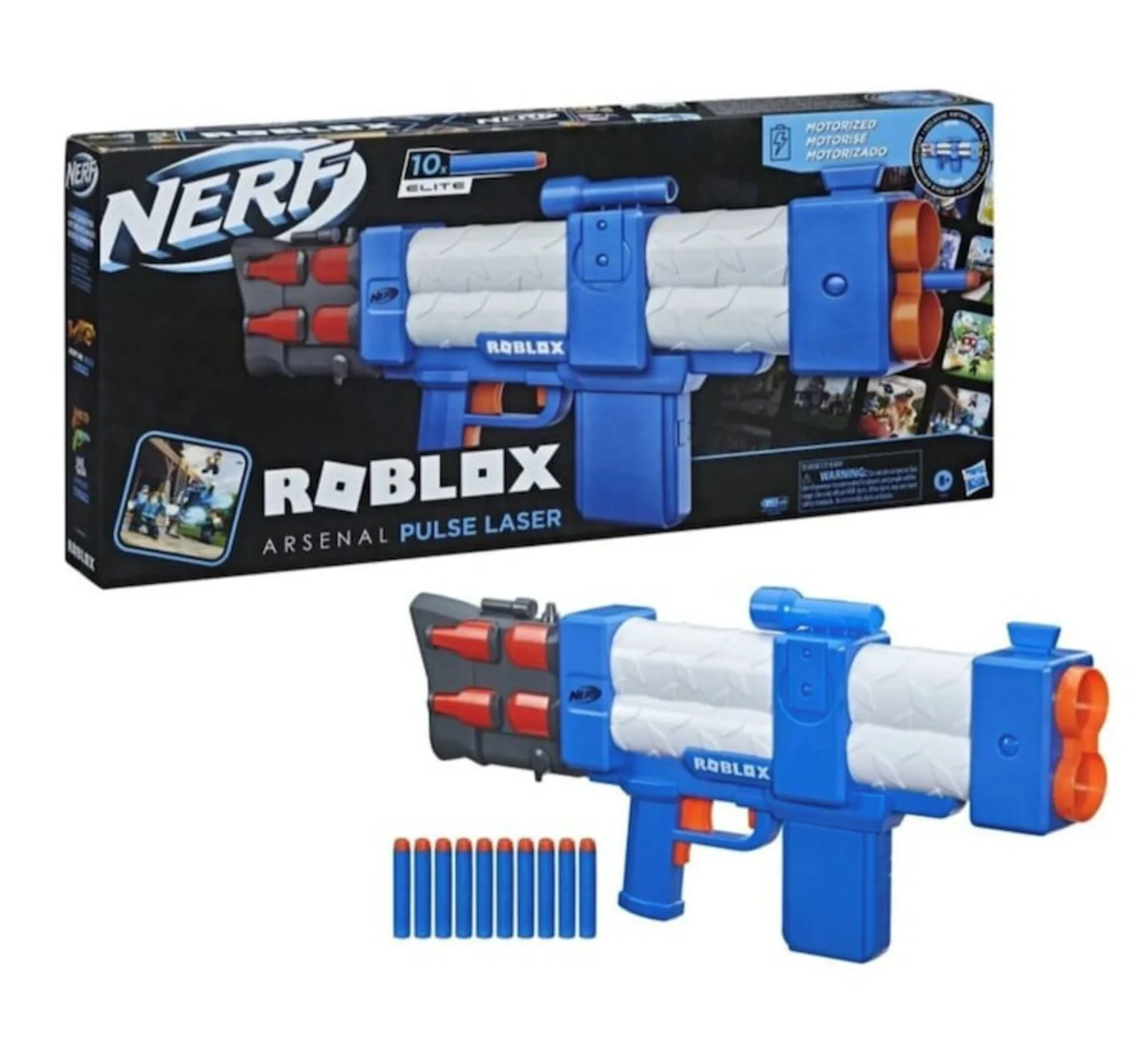 Моторизованный бластер Nerf Roblox Arsenal: Pulse Laser, 10 стрел foto
