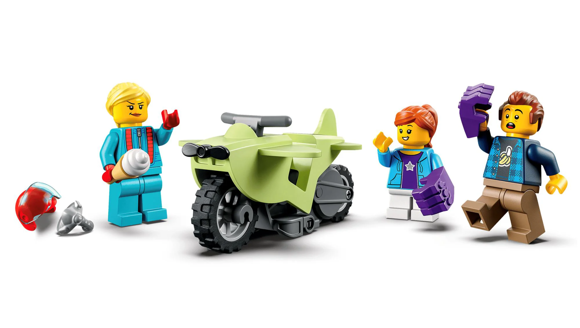 Set de constructie Lego City Bucla de cascadorie cu cimpanzeul, 226 el. foto