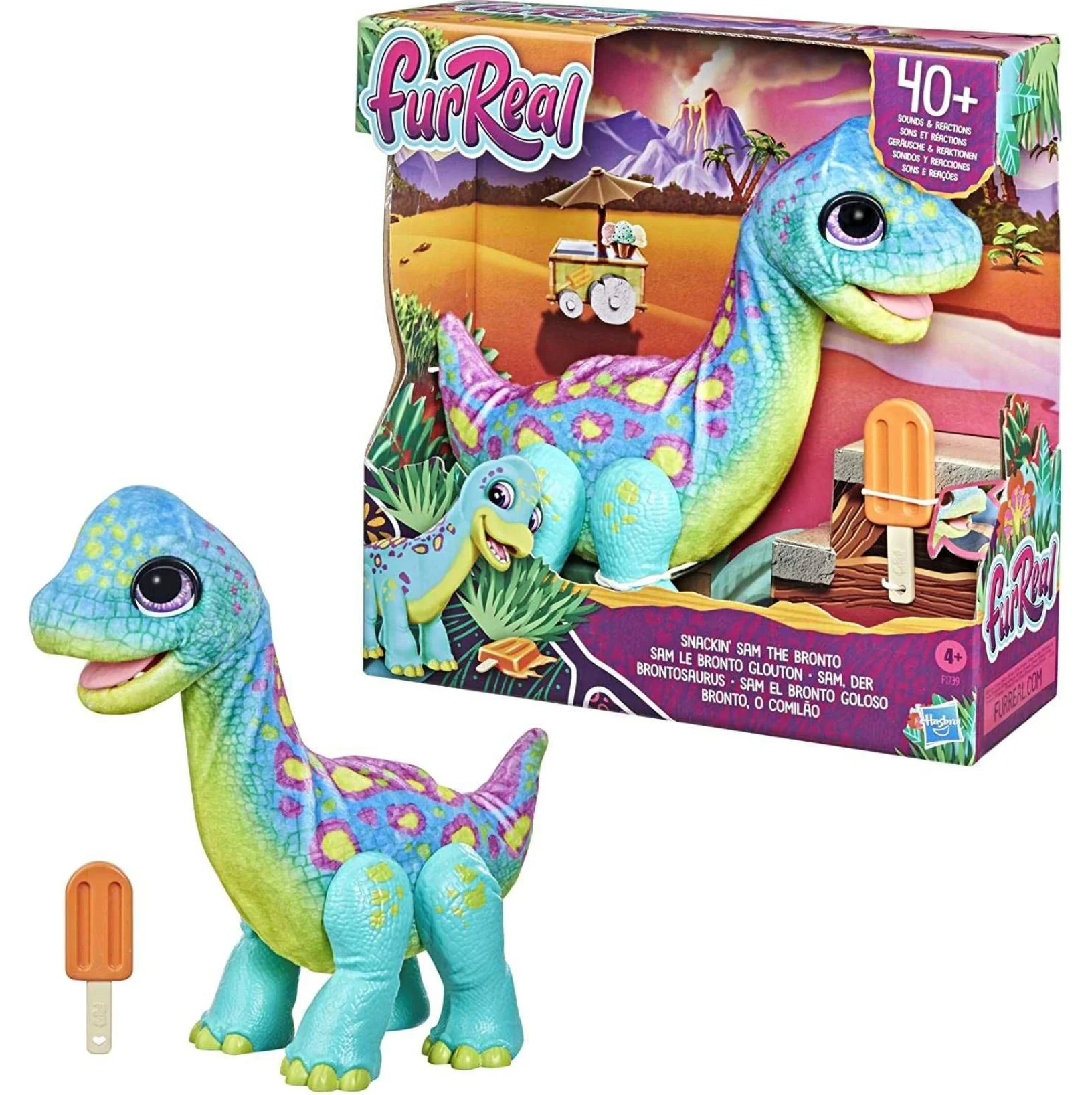 Интерактивная игрушка FurReal Малыш-динозавр, 30 см foto