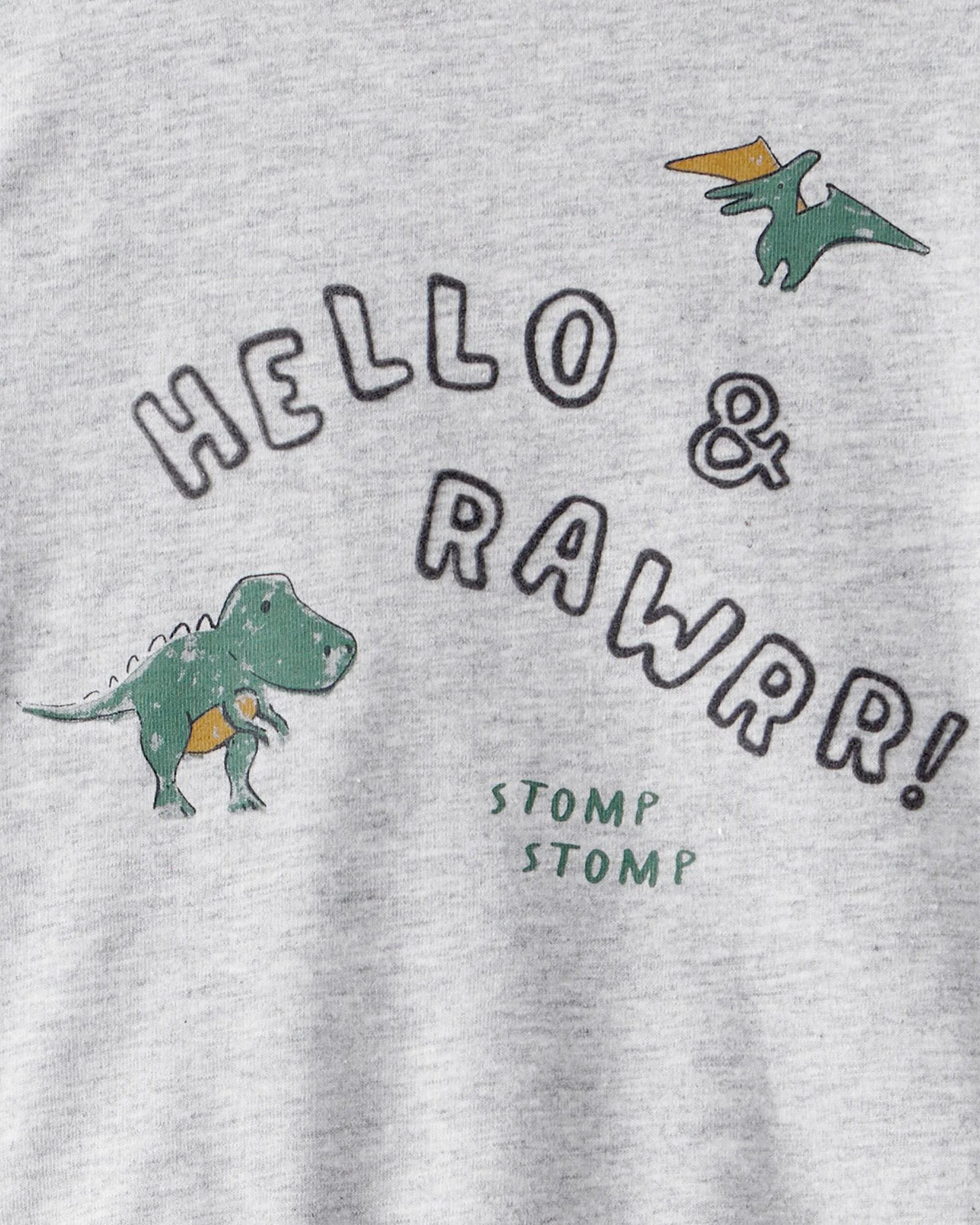 Carter's Set 2 piese Hello and Rawr Dino - body si pantaloni foto