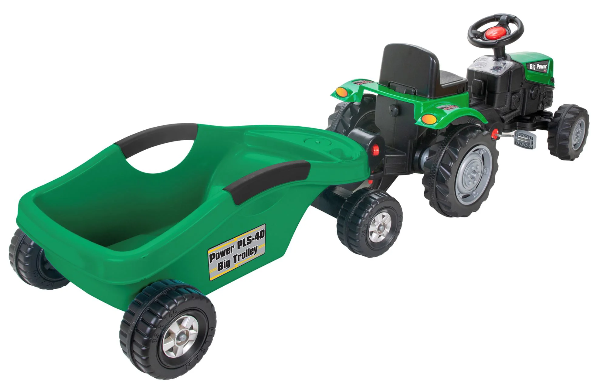 Tractor cu remorca Pilsan Power Verde foto