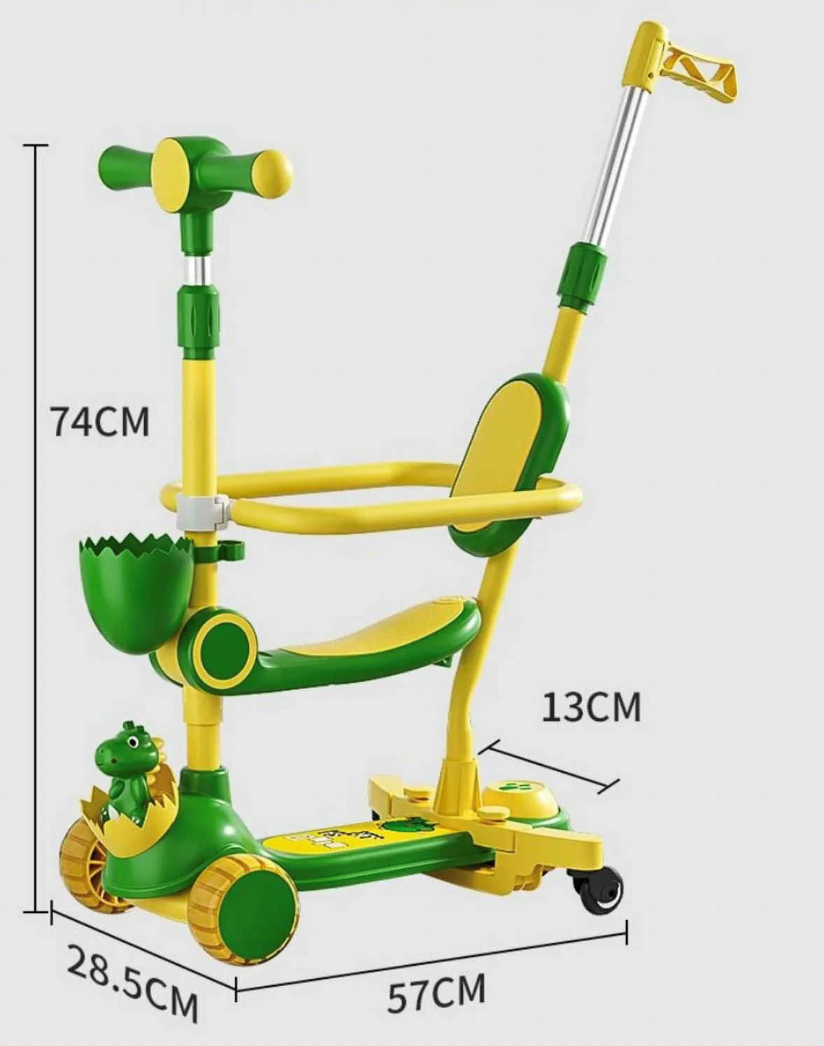 Trotineta pentru copii Scooter cu trei roti si lumini, in sortiment foto