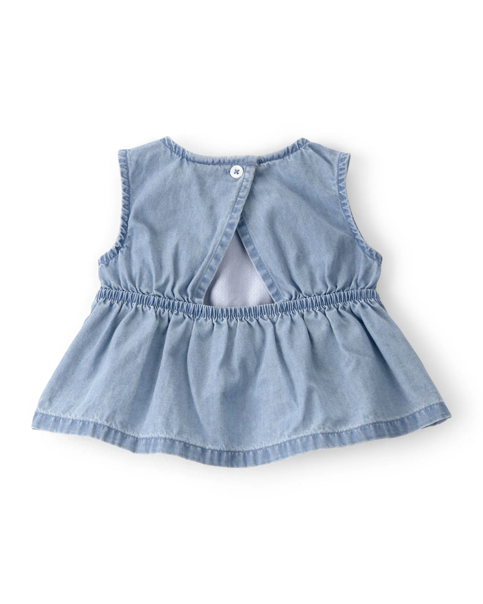 Carter's Set 3 piese Chambray Cherry - top fara maneci, body si pantaloni scurti foto