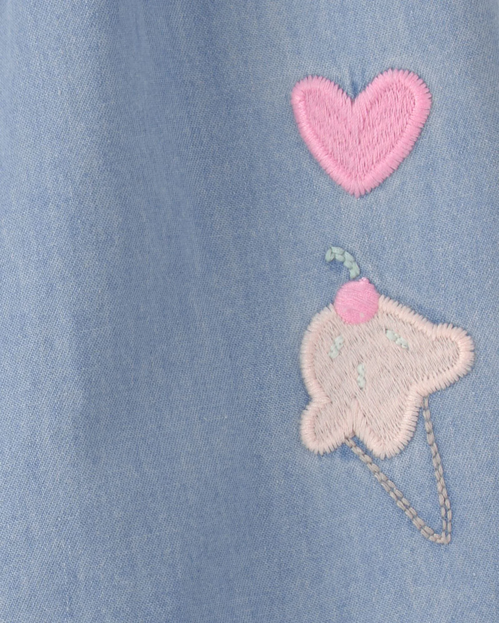 Carter's Salopeta din bumbac Chambray Embroidery foto
