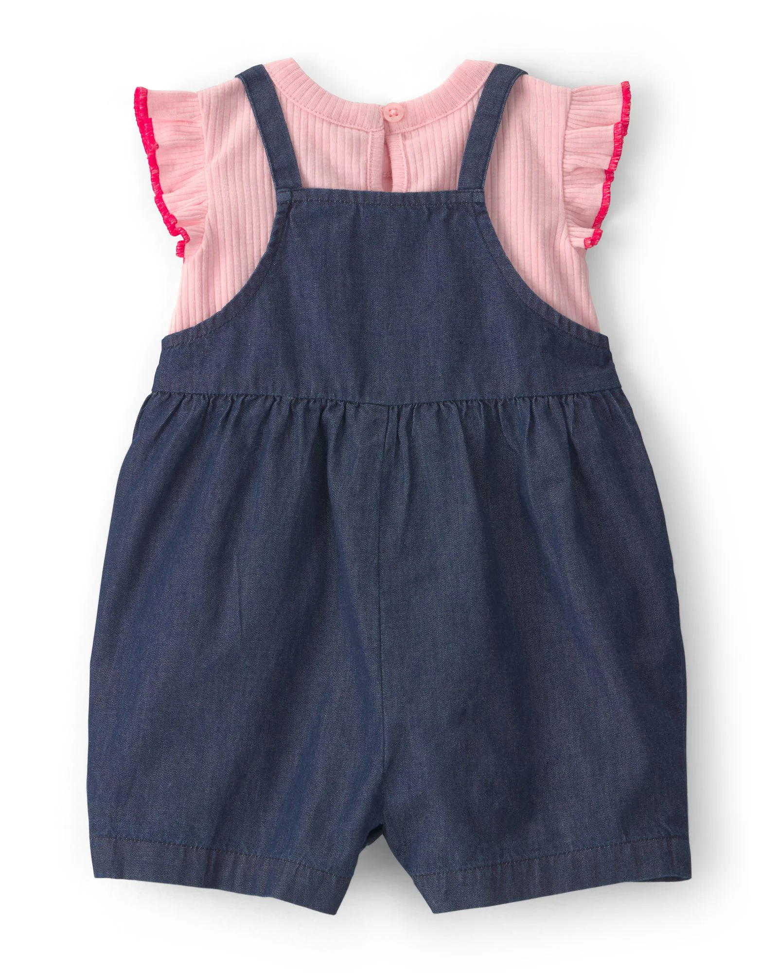 Carter's Set 2 piese Chambray Shortall - tricou si salopeta foto