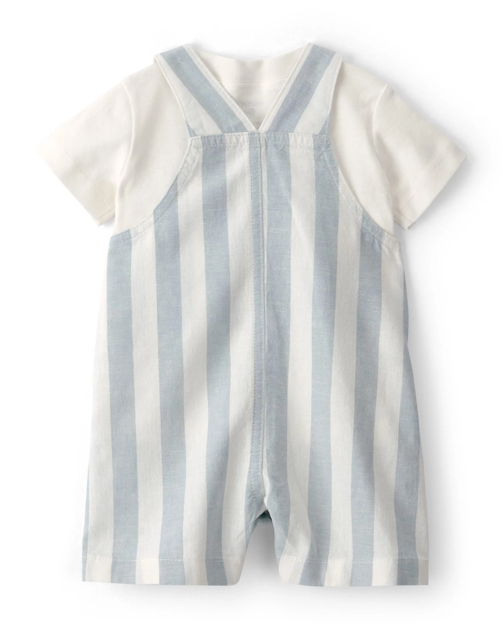 Carter's Комплект 2 в 1 Blue&Ivory - футболка и комбинезон foto
