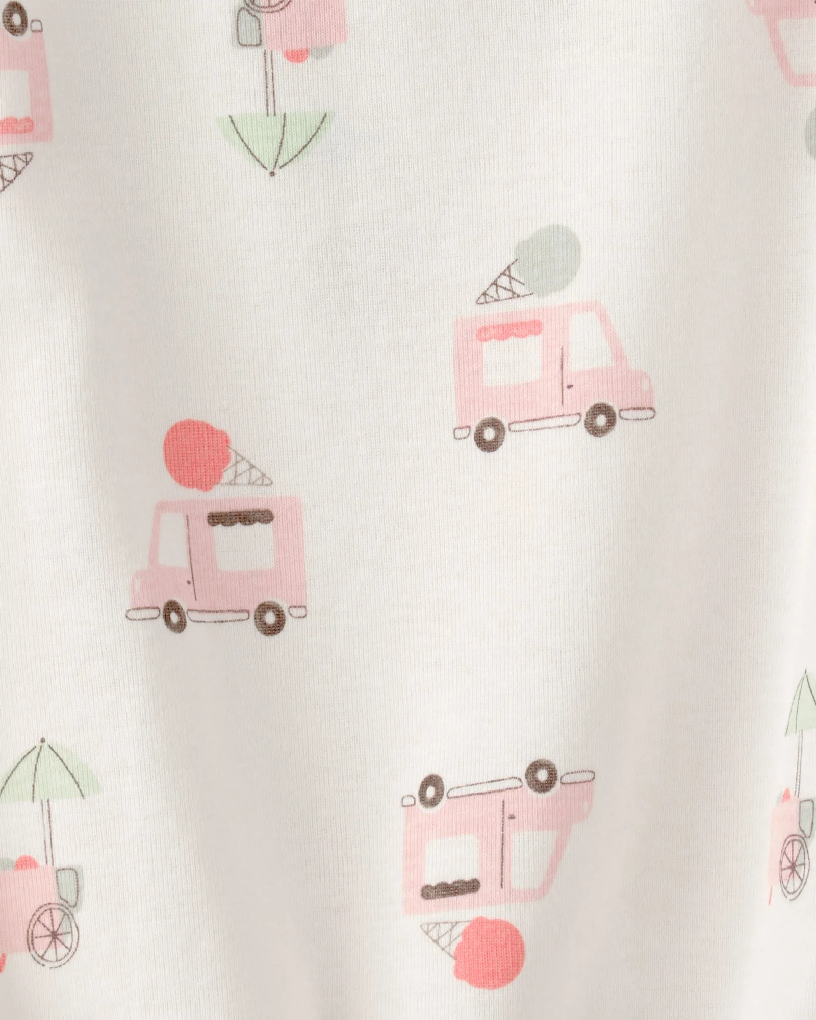Carter's Короткий хлопковый комбинезон Ice Cream Truck Rib foto