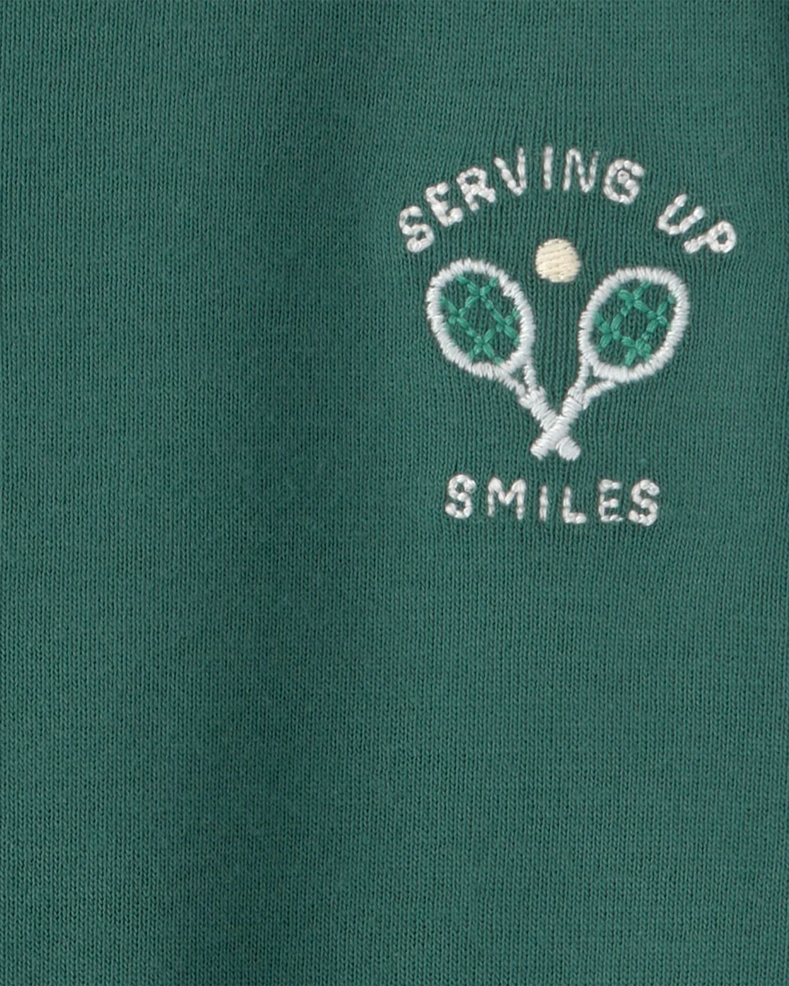 Carter's Salopeta scurta din bumbac Green Tennis Club foto