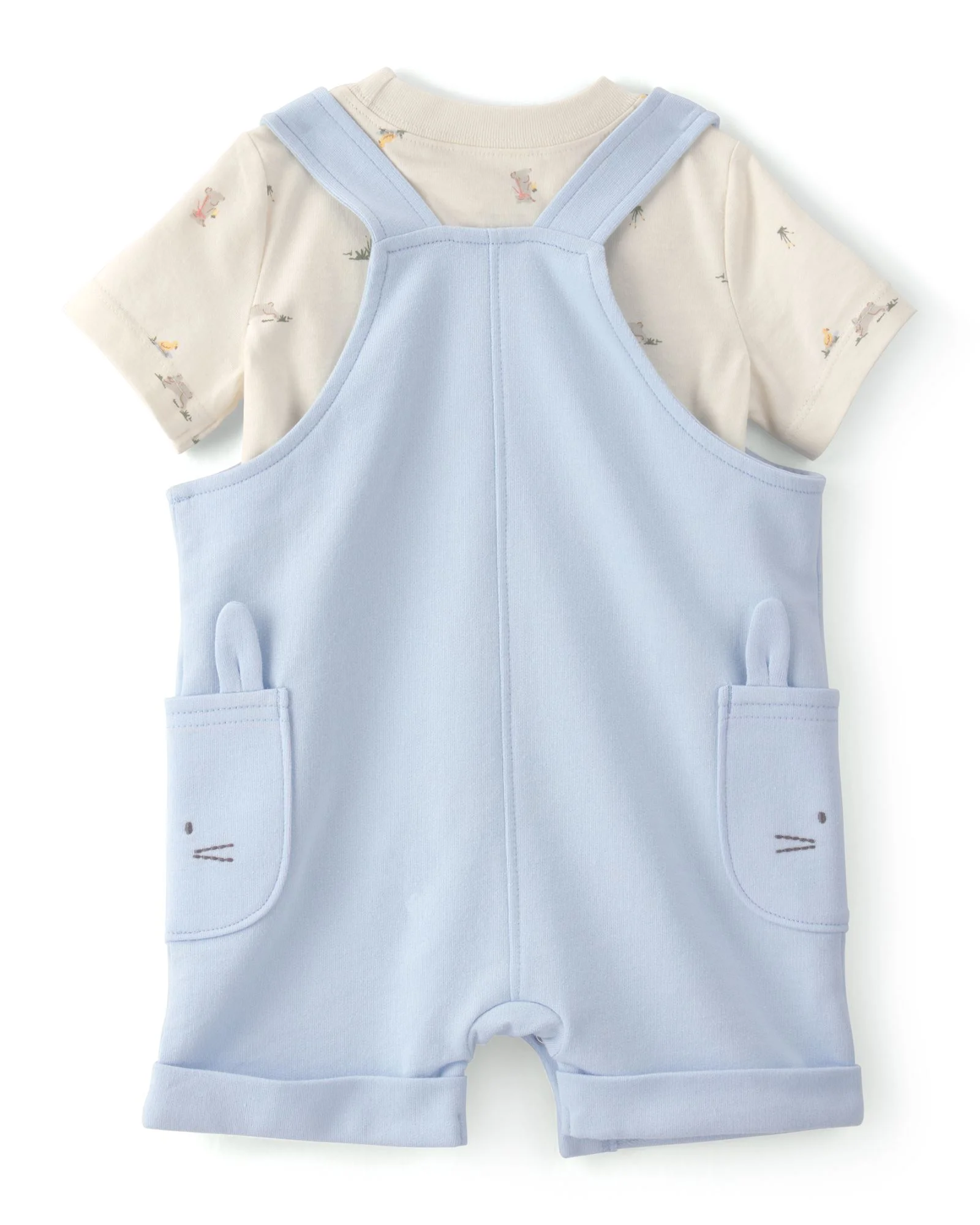Carter's Комплект 2 в 1 Easter Blue Bunny - футболка и комбинезон foto