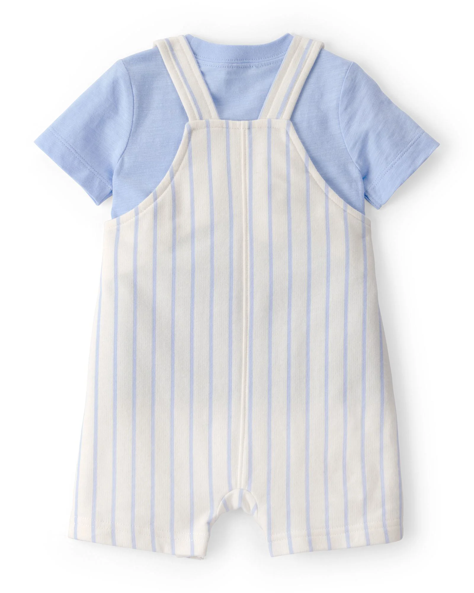 Carter's Set 2 piese Overall Vertical Stripe - tricou si salopeta foto