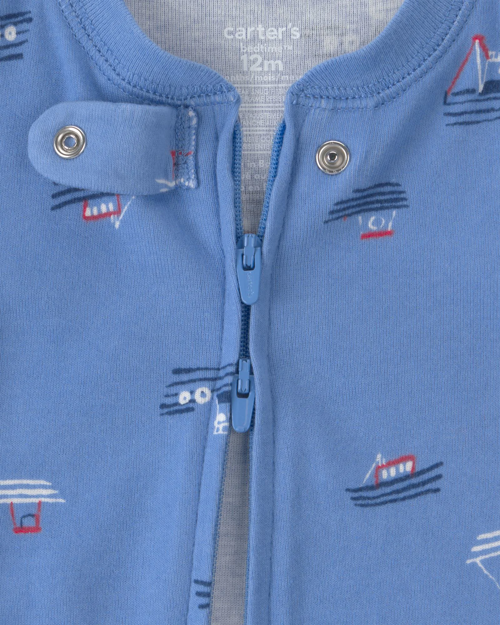 Carter's Set 2 pijamale din bumbac Blue-Stripe Boats foto