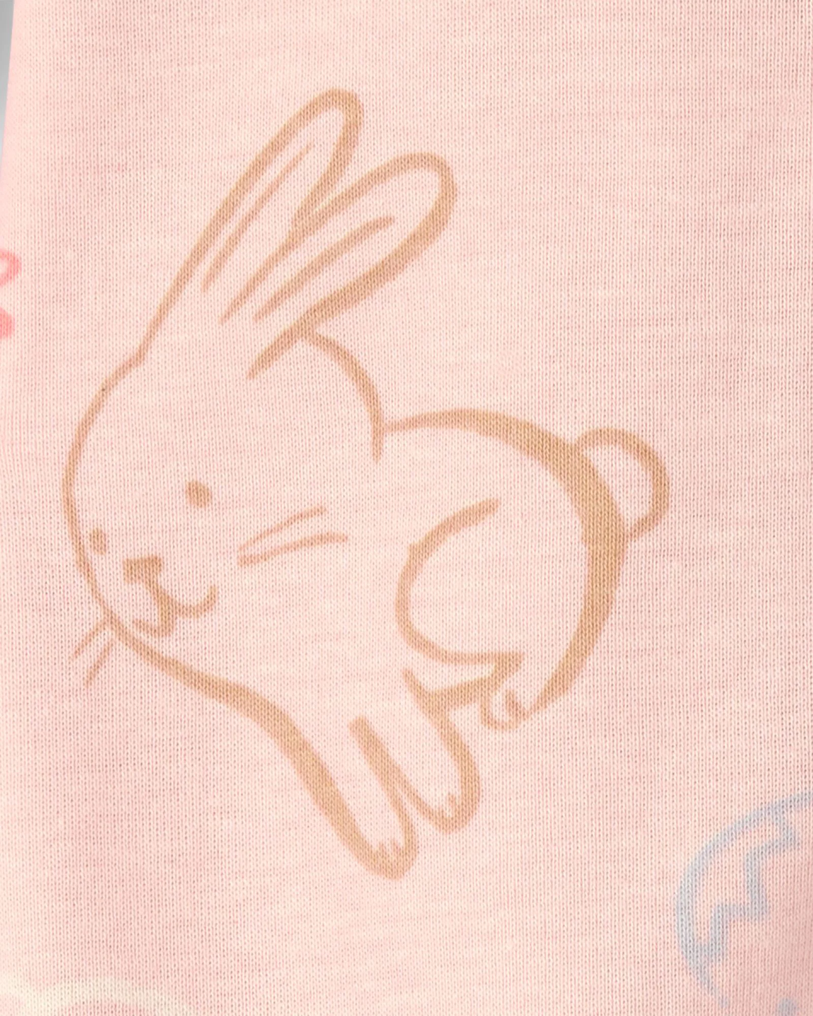 Carter's Хлопковая пижама с пинетками Easter Pink Bunny foto
